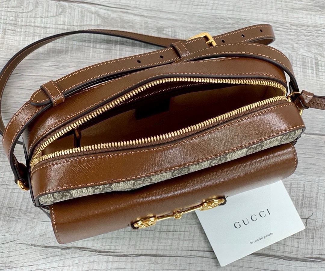 Gucci Horsebit 1955 Series Shoulder Bag Brown